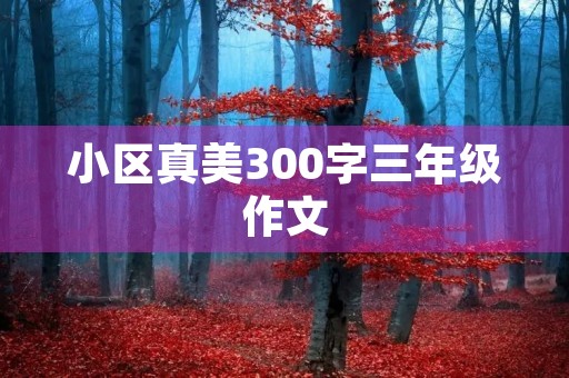 小区真美300字三年级作文 小区真美300字三年级作文