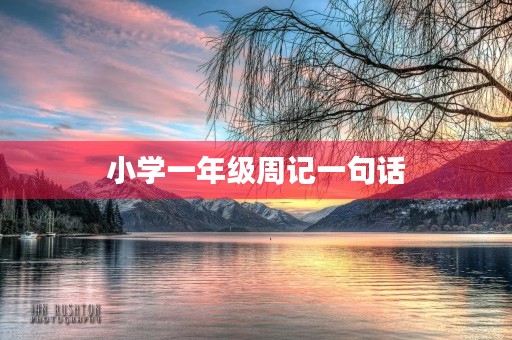 小学一年级周记一句话
