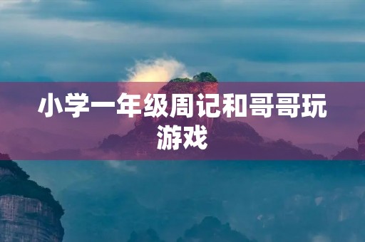 小学一年级周记和哥哥玩游戏