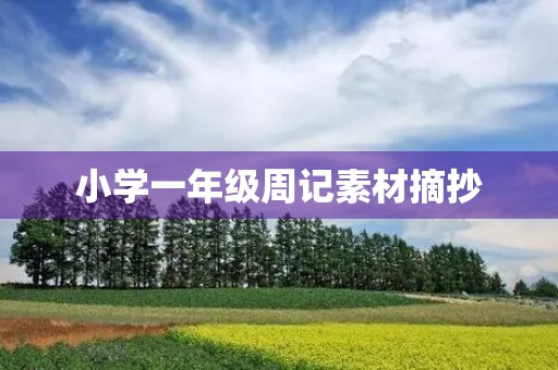 小学一年级周记素材摘抄 小学一年级周记素材摘抄