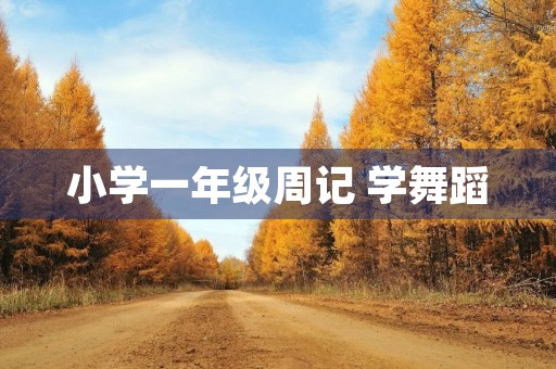 小学一年级周记 学舞蹈