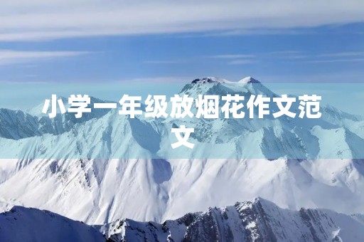 小学一年级放烟花作文范文