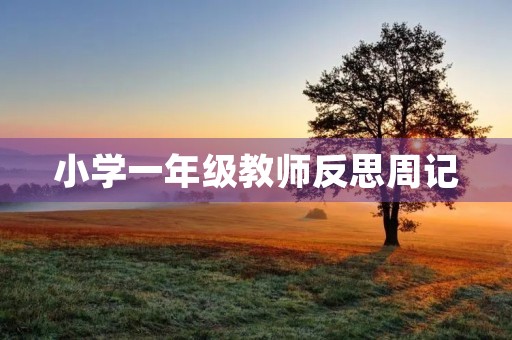 小学一年级教师反思周记