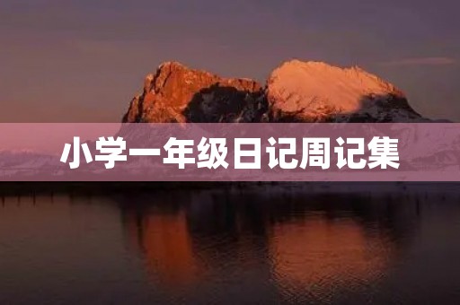 小学一年级日记周记集