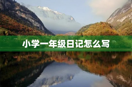 小学一年级日记怎么写