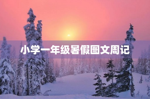 小学一年级暑假图文周记