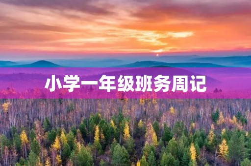 小学一年级班务周记 小学一年级班务周记