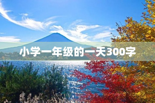 小学一年级的一天300字