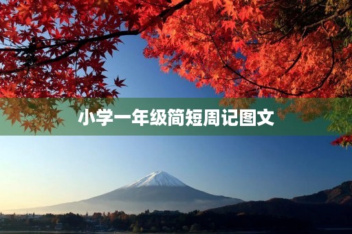 小学一年级简短周记图文