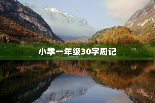 小学一年级30字周记 小学一年级30字周记
