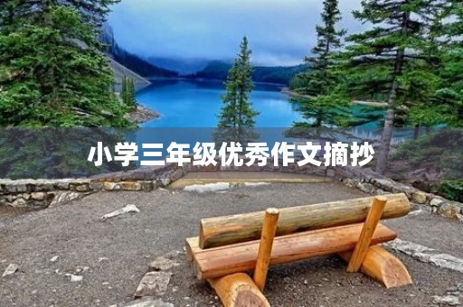 小学三年级优秀作文摘抄 小学三年级优秀作文摘抄