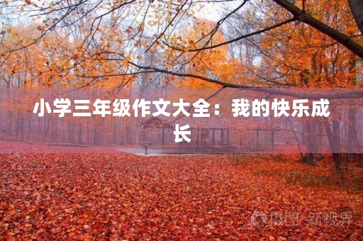 小学三年级作文大全：我的快乐成长