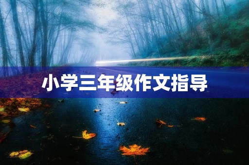 小学三年级作文指导 小学三年级作文指导