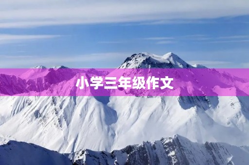 小学三年级作文