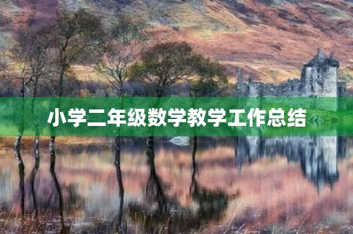 小学二年级数学教学工作总结 小学二年级数学教学工作总结