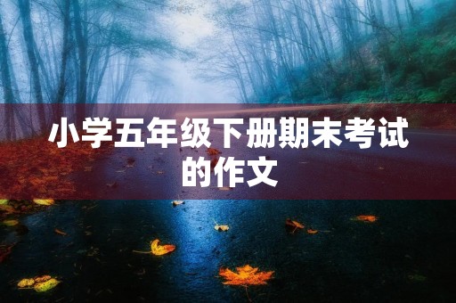 小学五年级下册期末考试的作文