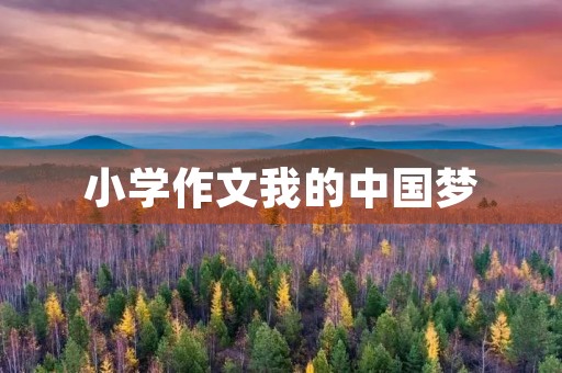 小学作文我的中国梦 小学作文我的中国梦