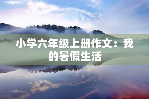 小学六年级上册作文：我的暑假生活