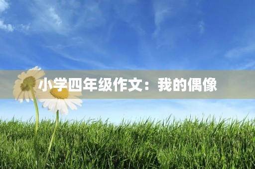 小学四年级作文：我的偶像