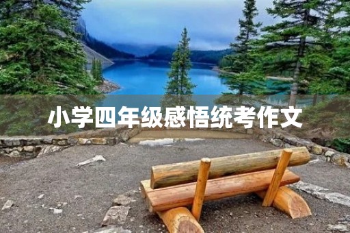 小学四年级感悟统考作文 小学四年级感悟统考作文