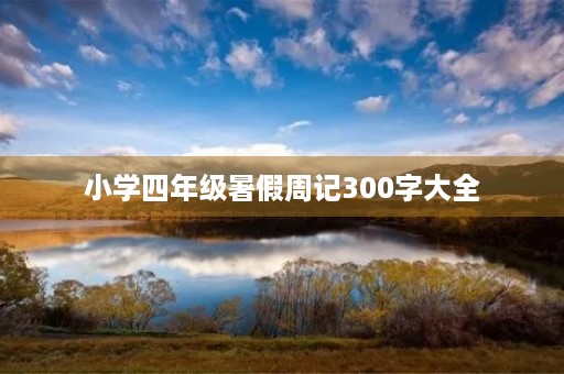 小学四年级暑假周记300字大全 小学四年级暑假周记300字大全