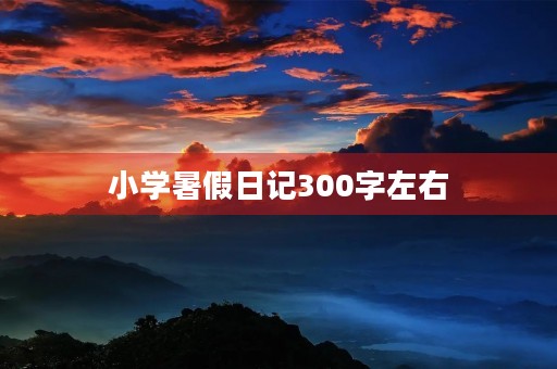 小学暑假日记300字左右