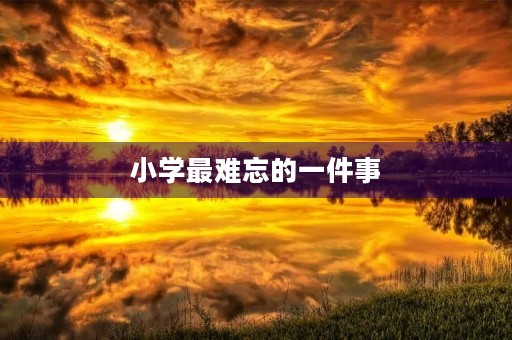 小学最难忘的一件事 小学最难忘的一件事