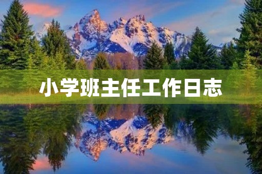小学班主任工作日志 小学班主任工作日志