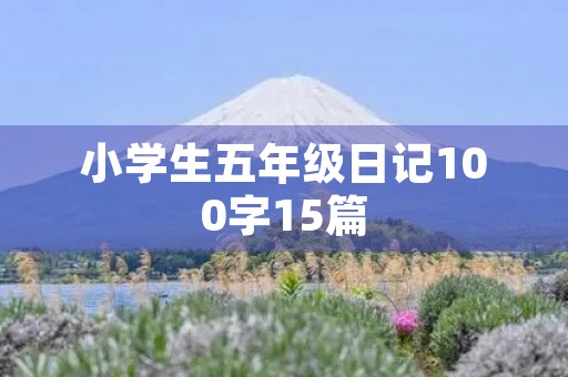 小学生五年级日记100字15篇
