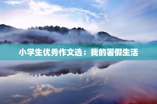 小学生优秀作文选:我的暑假生活 小学生优秀作文选:我的暑假生活
