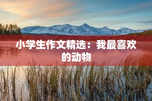 小学生作文精选：我最喜欢的动物