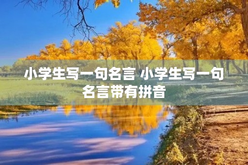 小学生写一句名言 小学生写一句名言带有拼音 小学生写一句名言 小学生写一句名言带有拼音