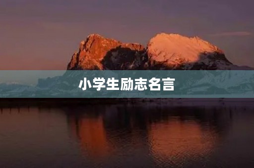 小学生励志名言(小学生励志名言短句) 小学生励志名言(小学生励志名言短句)