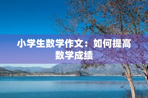 小学生数学作文:如何提高数学成绩 小学生数学作文:如何提高数学成绩