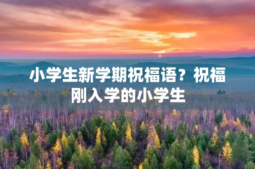 小学生新学期祝福语?祝福刚入学的小学生