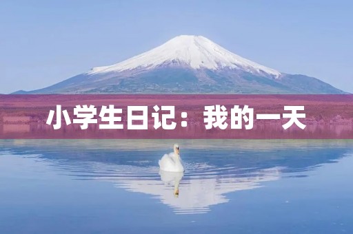 小学生日记：我的一天