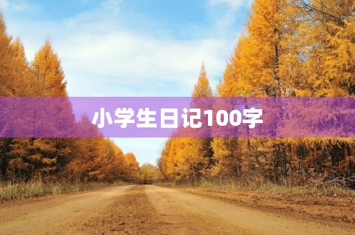 小学生日记100字 小学生日记100字