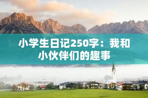 小学生日记250字：我和小伙伴们的趣事