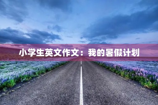 小学生英文作文：我的暑假计划