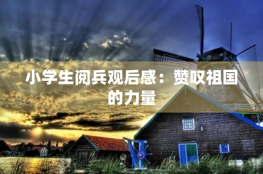 小学生阅兵观后感：赞叹祖国的力量