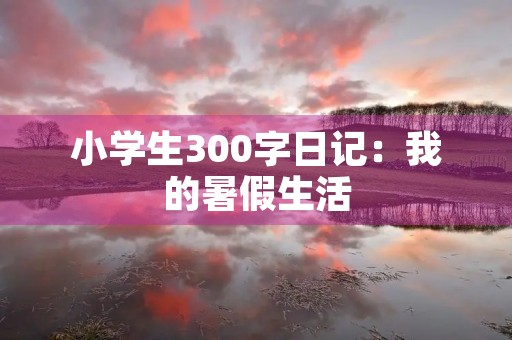 小学生300字日记：我的暑假生活