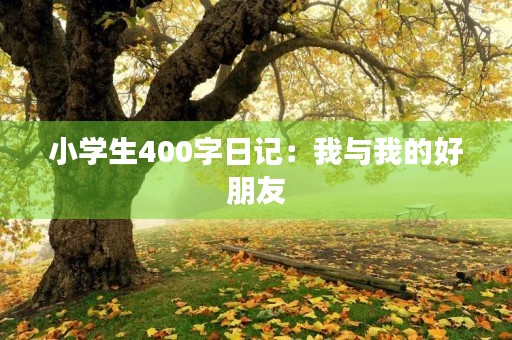 小学生400字日记：我与我的好朋友