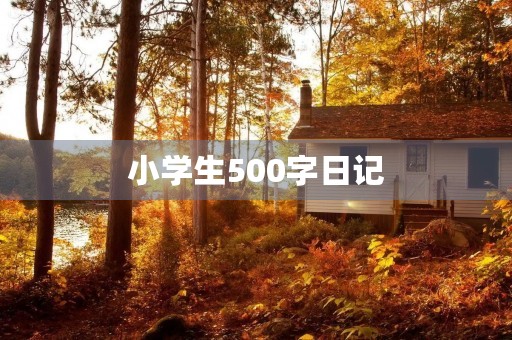 小学生500字日记 小学生500字日记