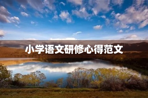 小学语文研修心得范文