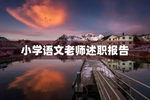 小学语文老师述职报告