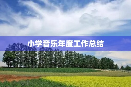 小学音乐年度工作总结