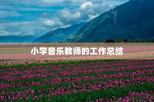 小学音乐教师的工作总结 小学音乐教师的工作总结