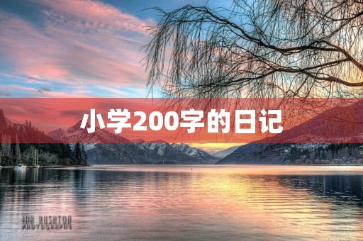 小学200字的日记 小学200字的日记