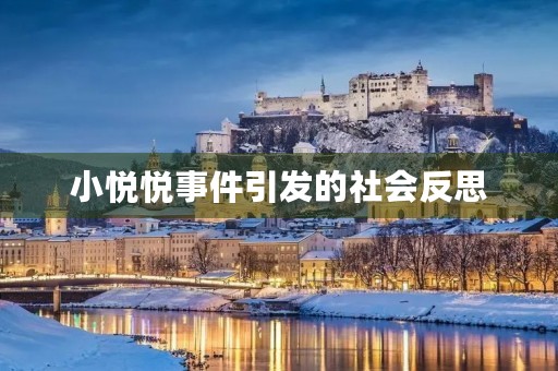 小悦悦事件引发的社会反思