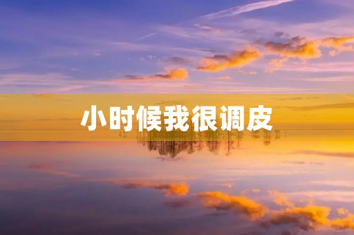小时候我很调皮,但我也有我的好处 小时候我很调皮,但我也有我的好处